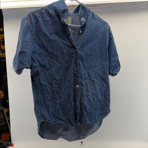 GAP Women's Casual Blue Button Down Shirt